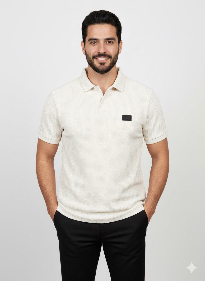 Johnny Collar Off-White T-Shirt for Men